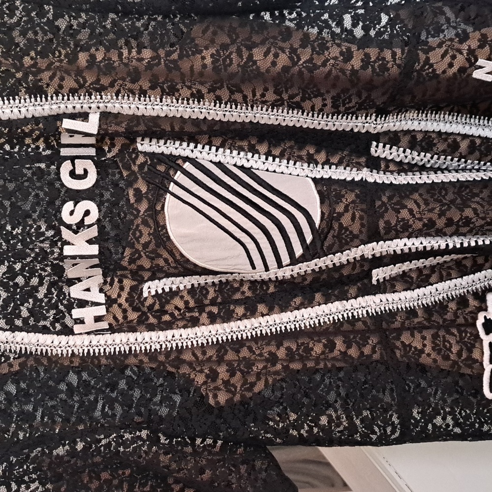 Stella McCartney Estell Thanks Girl Collection Black Lace Embroidered Top 44 - Picture 11 of 11